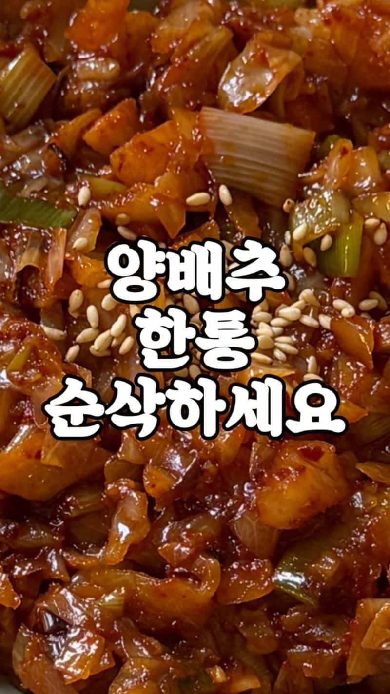 Spicy Stir-fried Cabbage Paste (Yangbaechu Bokkeumjang)