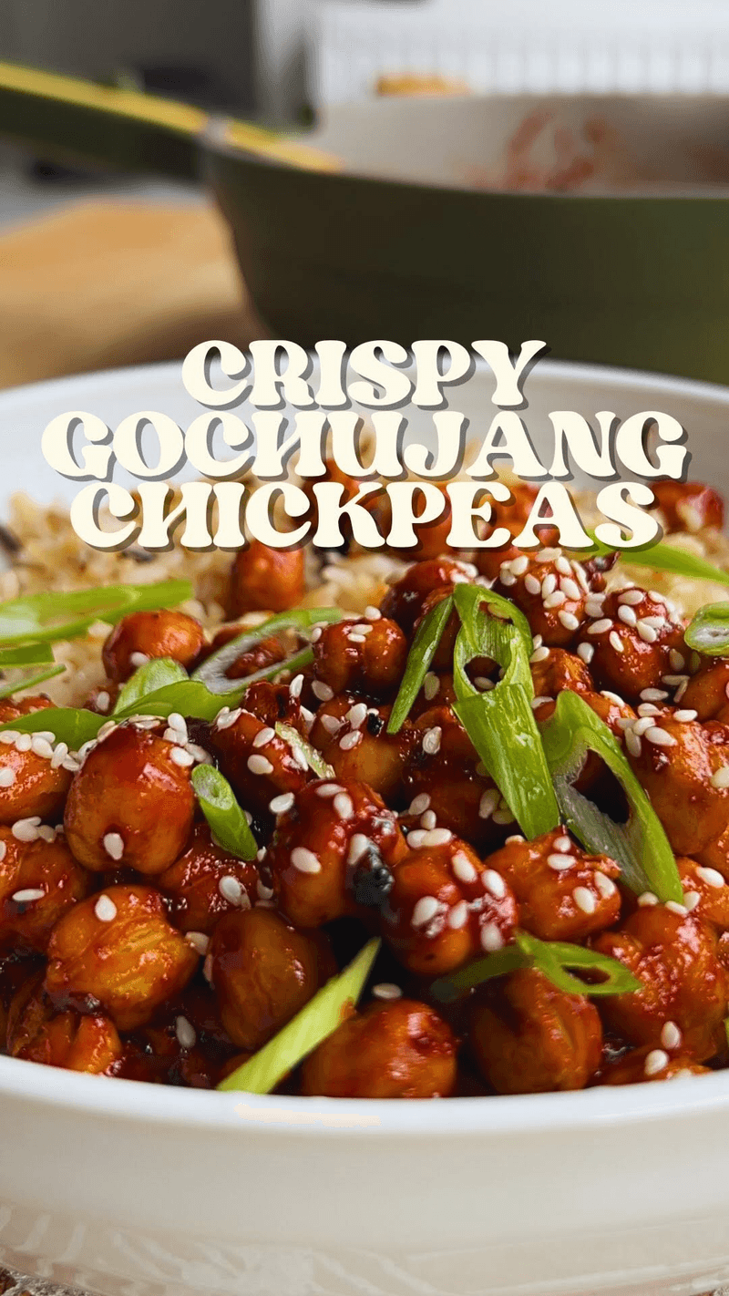 Crispy and Spicy Gochujang Chickpeas