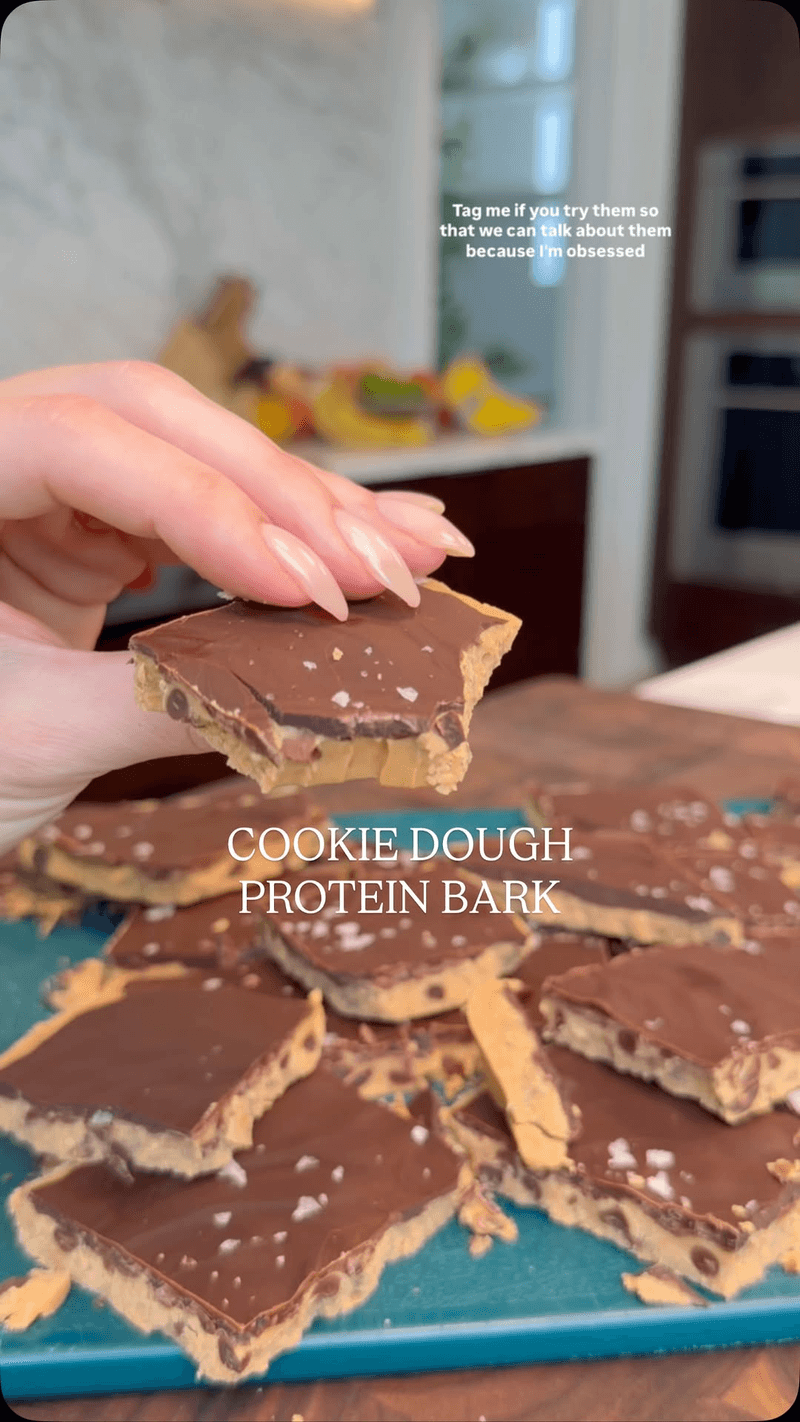 Chocolate Chip Cookie Dough Protein Bark