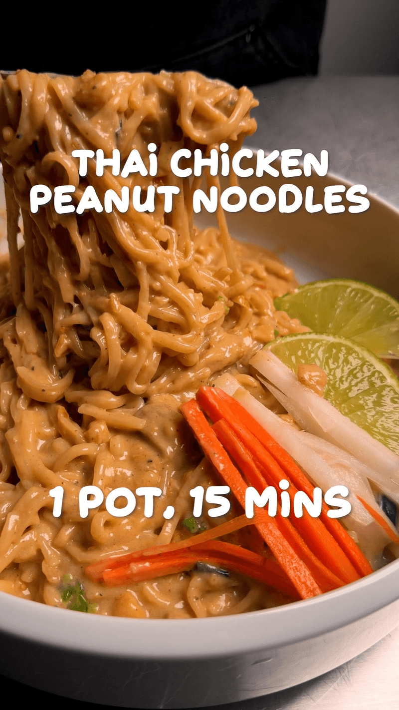 One-Pan Thai Chicken Peanut Noodles