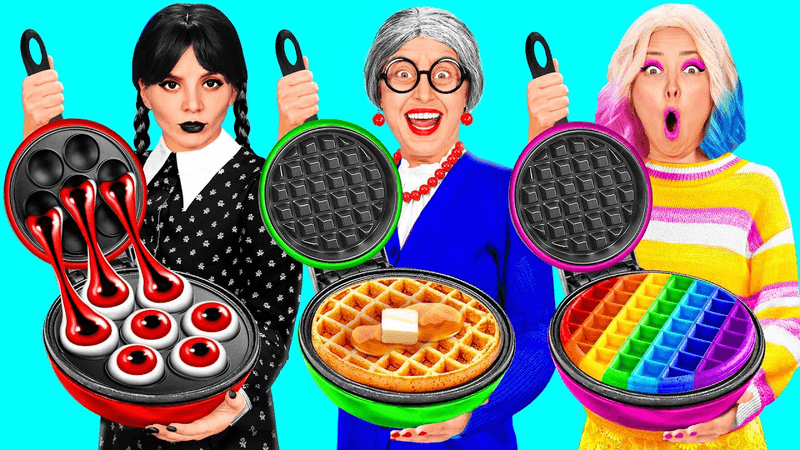 Wednesday vs. Grandma Cooking Challenge | Funny Situations