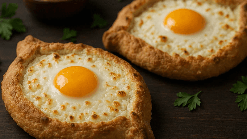 Melted Cheese, Egg & Crispy Bread | Khachapuri Recipe!