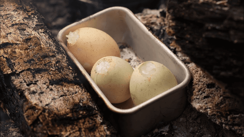 Eggshell rice (Gyeran-kkeopjilbap) & Steamed eggs (Gyeran-jjim)