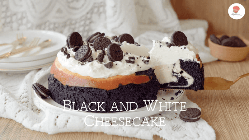Chic Black and White Cheesecake (Vanilla and Chocolate)