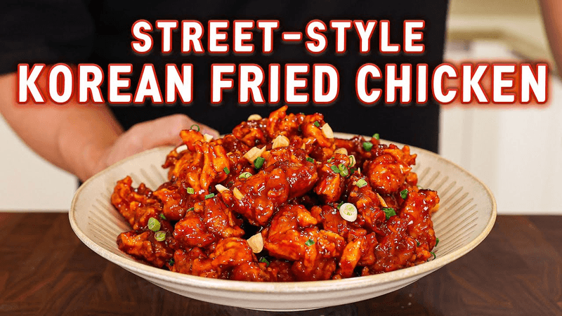 Super Crispy Korean Fried Chicken With Red Gochujang Sauce! l Dakgangjeong Thumbnail