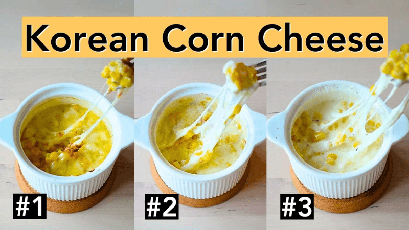 Korean Corn Cheese Recipe 3 Ways (Single Serving) Thumbnail