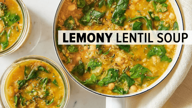 Lemony Lentil & Chickpea Soup Thumbnail