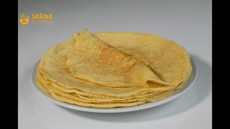 Crepes Recipe: Crepes That Always Work - Basic Recipe - Sašina's Kitchen Thumbnail