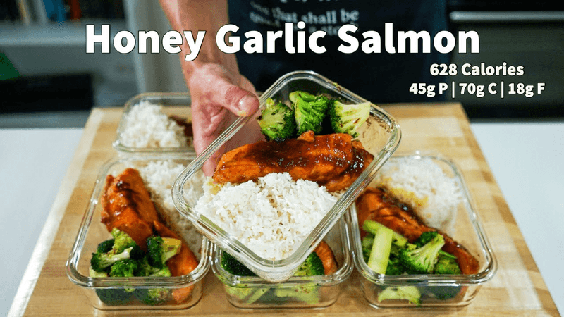 Meal Prep Honey Garlic Salmon Bowls Thumbnail