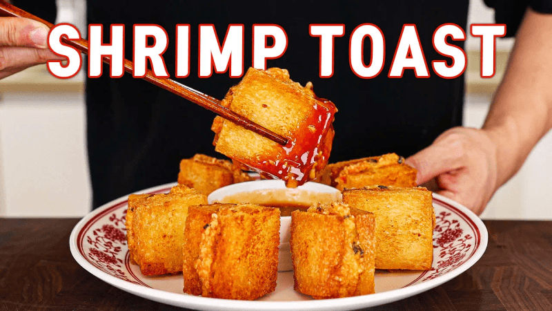 Even Seafood Haters Will Love This Crispy Golden Brown Shrimp Toast! Thumbnail